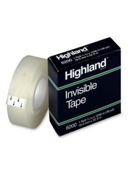 Highland 6200341296 Invisible Tape, 0.75" x 36yd, 1" core, 1 roll, clear, Each